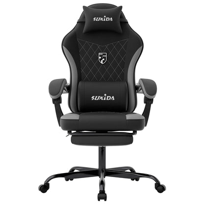 SUKIDA Gaming Chair High Back Ergonomic Computer Chair With Footrest Reclining Adult Comfortable Office Chair 
