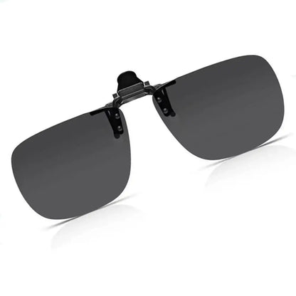 KLASSNUM Men Polarized Sunglasses Clip Can Be Flipped Up Myopia Glasses Clip Anti-UV400 Night Driving Fishing Glasses Accessory