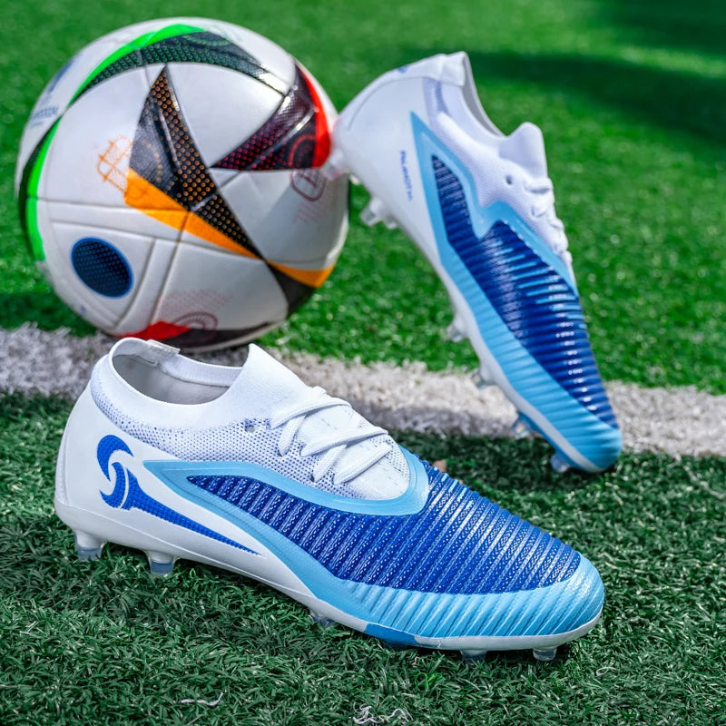 Nouveaux hommes bottes de Football adulte antidérapant Sport de plein air entraînement crampons chaussures de Football garçons longues pointes respirant Match confortable