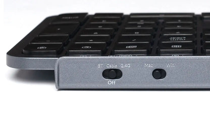 Teclado inalámbrico ultrafino Keychron B6 Pro con distribución ISO, tamaño completo, portátil y ligero, conexiones 2.4GHz y Bluetooth