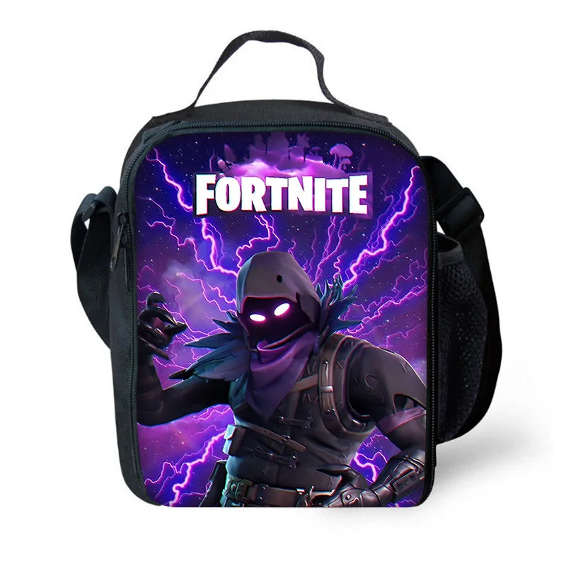 Popular Game FortniteS Child Insulated Large Capacity Bag for Boy and Girl Student Outdoor Resuable Thermal Cooler Lunch Box
