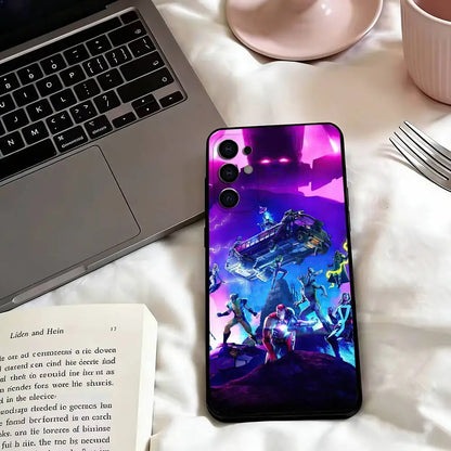 Game F-F-Fortnites Phone Case For Samsung S25,S24,S21,S22,S23,S30,Ultra,S20,Plus,Fe,Lite,Note,10,Black Cover