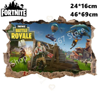 Fortnited Hot 3D Children Cartoon Wall Stickers Waterproof Home Decoration Battle Royale for Kid's Room PVC DIY Vinyl Wallpaper