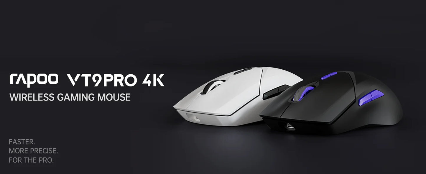 Rapoo VT9PRO/VT9Air 4K Wireless Gaming Mouse Superlight 26000DPI 4KHz Polling Rate 0.25ms Response Time 180H Battery Life PAW3398