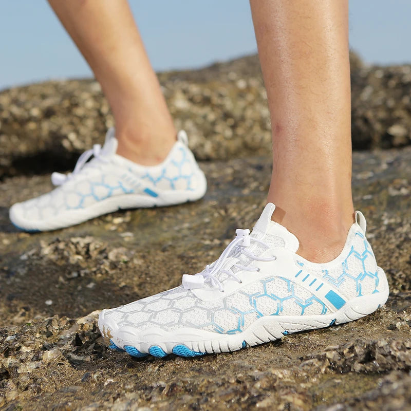 Women Men Aqua Shoes Upstream Wading Water Sneakers Quick Dry Beach Barefoot Outdoor Upstream Wading Water Sports Swimming Shoes