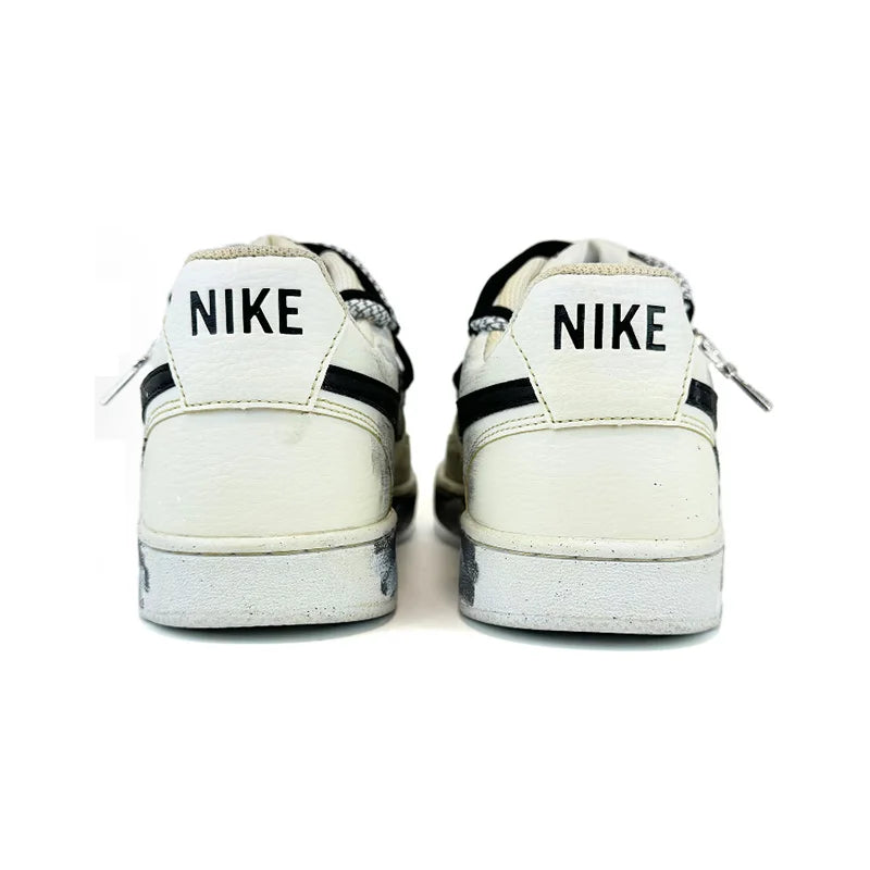 Individuell gestaltete Sneaker Nike Court Vision 1 Low „Eye of God 2.0“ Distressed Splatter Herren-Skateboard-Sneaker