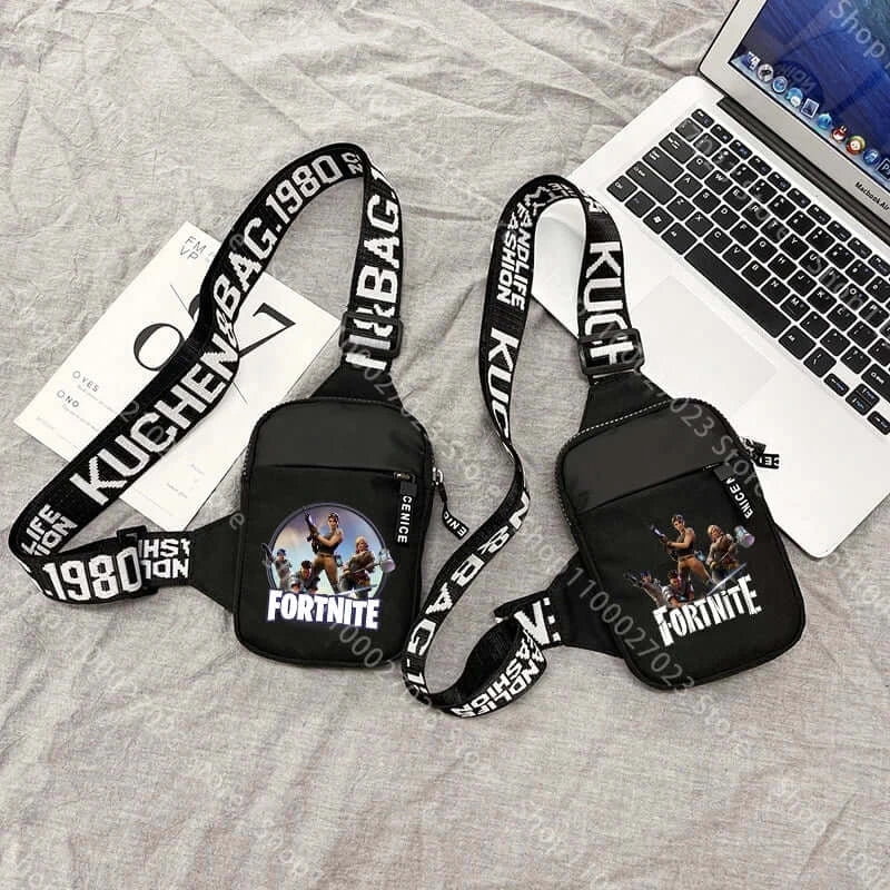 Fortnite Adult Shoulder Bag Sports Casual Lightweight Mini Phone Bags Cartoon Game Figure Printed Men Crossbody Chest Pack Gift