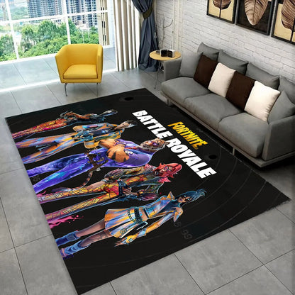 F-Fortnites Cartoon Game Carpet Rug for Playroom Bedroom Living Room Sofa Home Doormat Decor, Area Rug Non-slip Floor Mat Gift