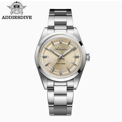 ADDIESDIVE – luksuzni analogni muški sat, kvarcni mehanizam VH31, zakrivljeno staklo, vodootporan do 10 bara, luminescentni premaz BGW9, čelično kućište – prilagodljivi model AD2515