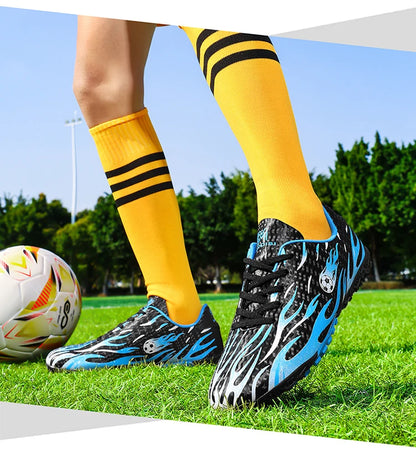 Men Professional Football Boots Cleats Boys Soccer Shoes Ankle Support Cleats Youth Outdoor Match Training Sneakers Non-slip.