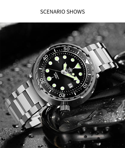 ADDIESDIVE2025 New Men's Mechanical Watch 8215 Movement Sapphire Glass Stainless Steel Watch Night Light Waterproof Diving Watch