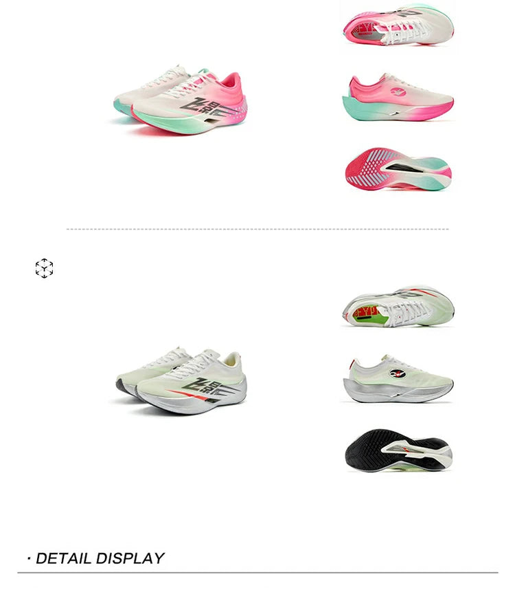 QIAODAN Feiying PB6.0 Herenhardloopschoenen Professionele marathon-hardloopschoenen met volledig opgehangen koolstofplaat QDB023261299