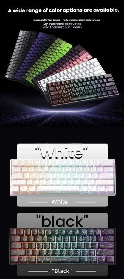 Clavier mécanique filaire K61 USB Mini Gaming, remplaçable à chaud, avec câble détachable