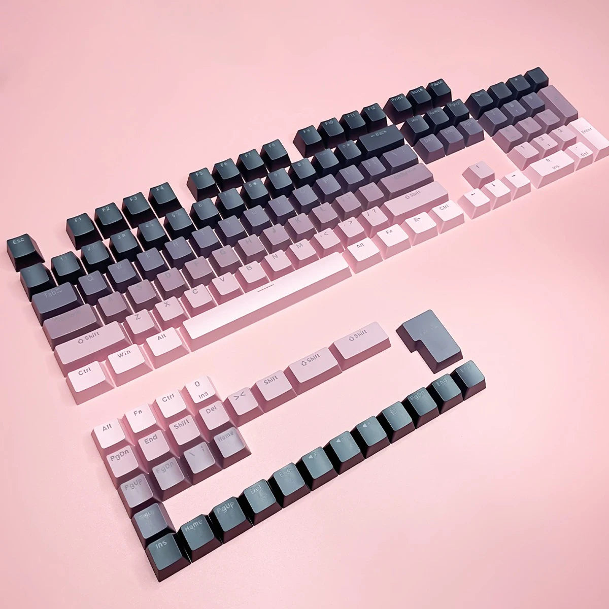 132 Keys OEM Profile Gradient backlit RGB Keycaps For Cherry MX Switch Mechanical Gamer Keyboard PBT Keycap ISO Layout Key caps