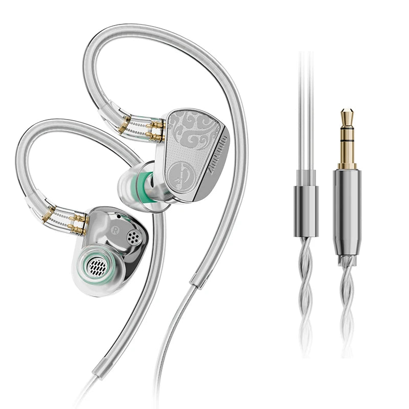 Zhulinniao JingHong Z3 2025 High-Fidelity In-Ear HiFi Earphones Dual Dynamic Drivers Metal Music Monitor Customizable Audio