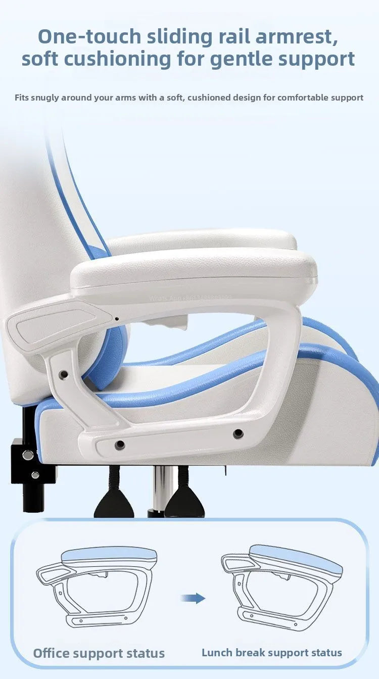 Ergonomic Gaming Chair Racing Style Computer Chair with Adjustable Armrests, Reclining Office Chair, E-Sports Chair for Home & Office