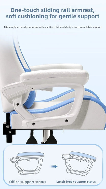 Ergonomic Gaming Chair Racing Style Computer Chair with Adjustable Armrests, Reclining Office Chair, E-Sports Chair for Home & Office
