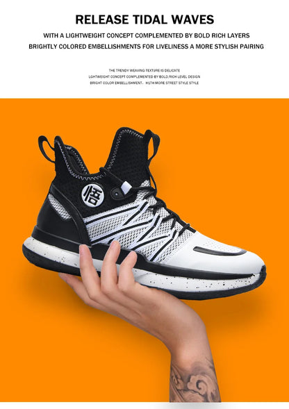 2024 New Dragon B Style Orange Men's Basketball Shoes Size 38-44 Air Cushioning Sport Sneakers Mesh Breathable Training Shoes