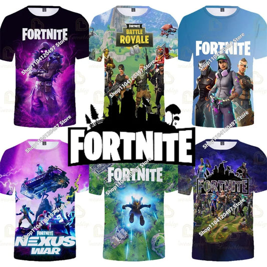 Otroška poletna majica Battle Royale Fortnite Hero Victory 3D T-shirt za dečke in deklice, otroška oblačila