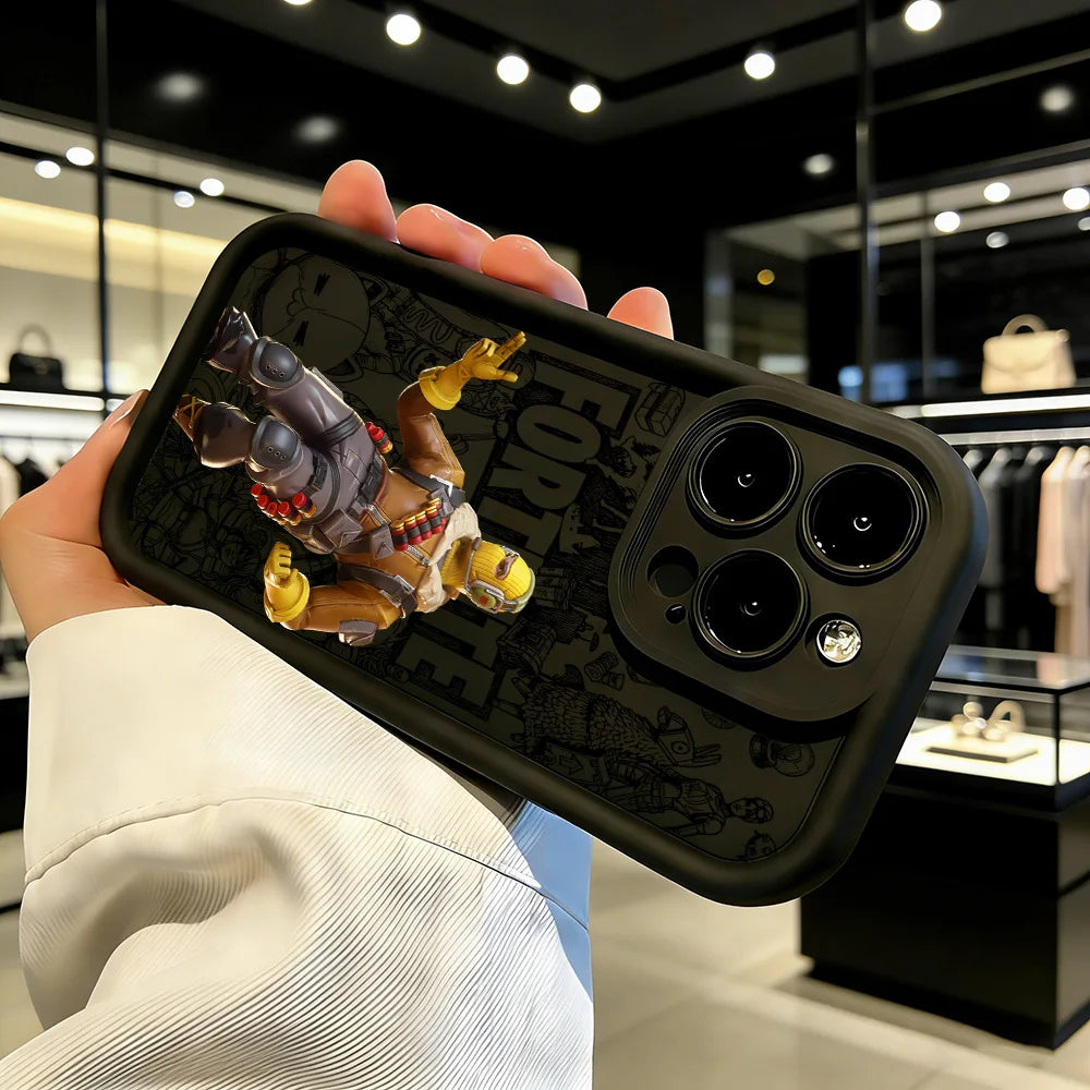 Game Fortnite Phone Case for iPhone 17e 17 16e 16 15 14 13 12 11 Air Pro Max Mini XR XS X 7 8 6 6s Plus Soft TPU Back Cover
