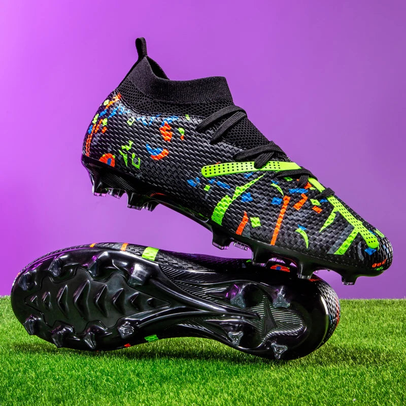 Nouvelles chaussures de football pour hommes, chaussures d'entraînement, crampons de football, baskets de match, chaussures de sport pour terrain gazonné, antidérapantes, professionnelles, ultralégères, unisexes.