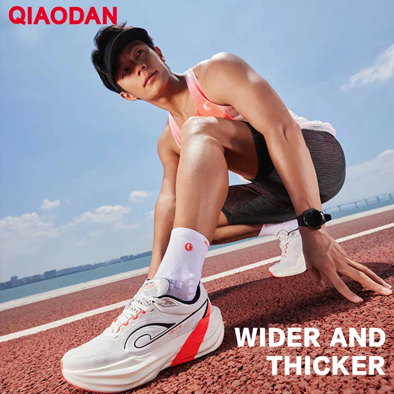 QIAODAN TG1.0 Marathon-wedstrijdschoenen voor heren, schokdempend, met hoge veerkracht, voor langeafstandstraining, hardloopschoenen QDB023253285