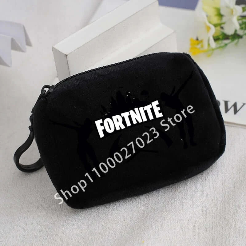 Fortnites Boys Girls Plush Coin Purse Cute Fashion Portable Wallet Cartoon Anime ID Card Storage Bag Children Birthday Gifts