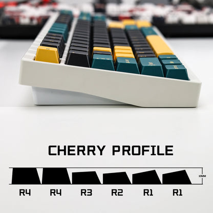 KBDiy GMK MarrsGreen Teclas Retro PBT ISO Double Shot Perfil Cherry para Teclado Mecânico Gaming com Switches MX