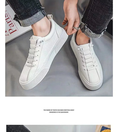 Sneakers da uomo, scarpe casual da uomo, ballerine da uomo, zapatillas da uomo, scarpe leggere in pelle PU traspiranti, scarpe da tennis sportive da uomo bianche
