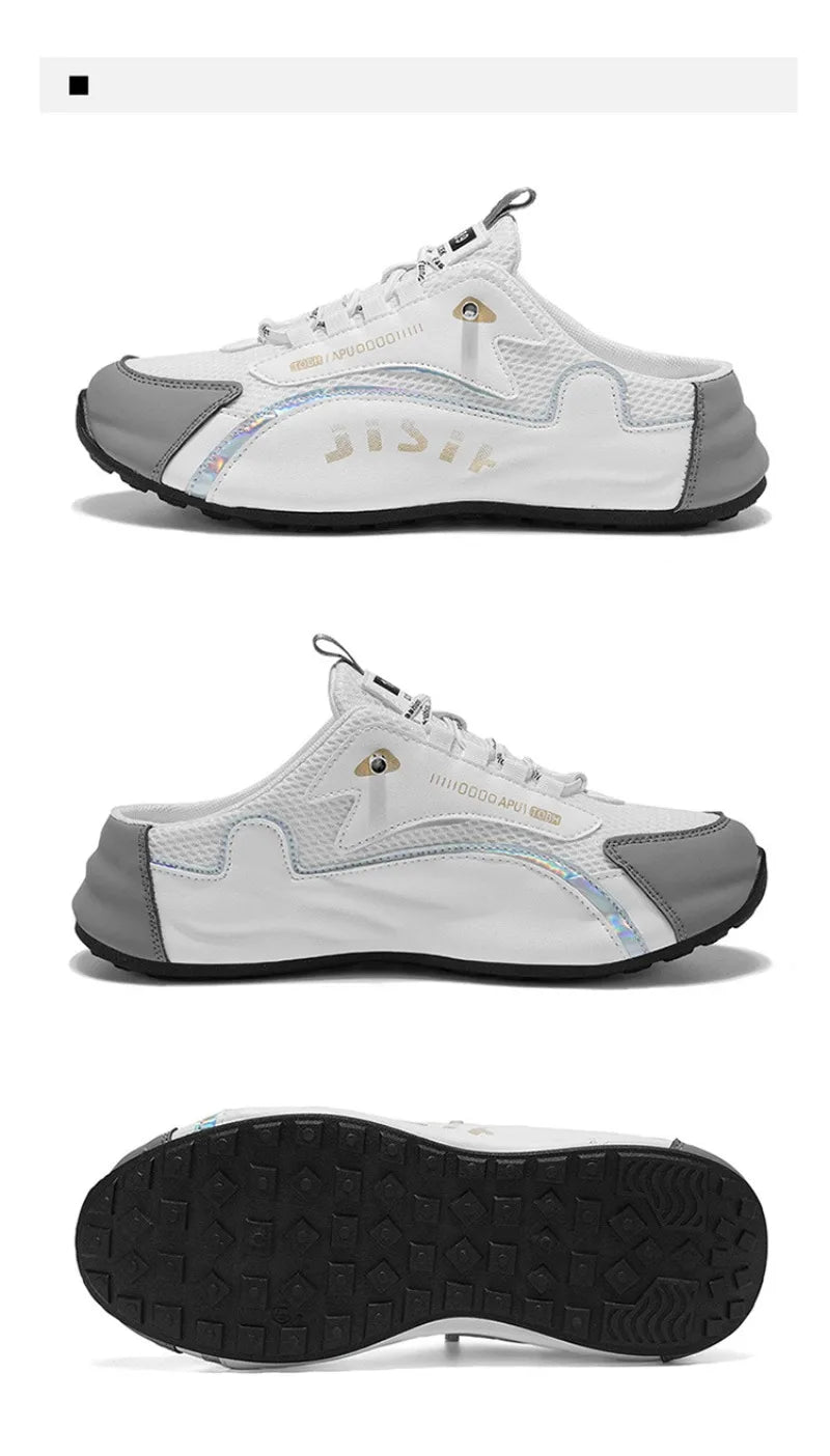 Grands chaussons pour hommes été respirant maille pantoufles mode chaussures décontractées à semelles souples pour hommes baskets légères Zapatos De Hombre