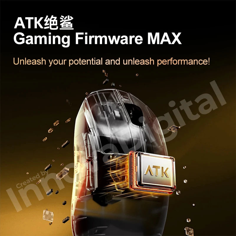 ATK Dragonfly A9 Ultimate Wireless Gaming Mouse, PAW3950 Ultra Sensor, 8KHz Polling Rate, Ultra Lightweight Ergonomic Gaming Mouse for FPS & Esports