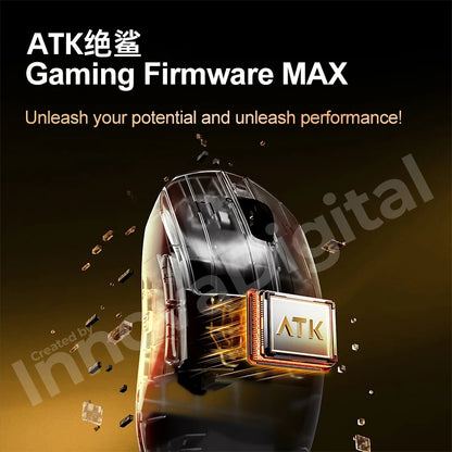 ATK Dragonfly A9 Ultimate Wireless Gaming Mouse, PAW3950 Ultra Sensor, 8KHz Polling Rate, Ultra Lightweight Ergonomic Gaming Mouse for FPS & Esports