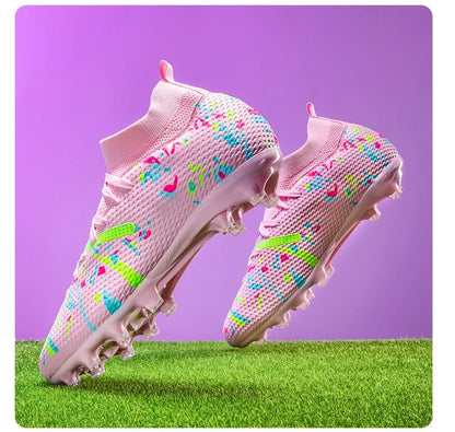 Nouvelles chaussures de football pour hommes, chaussures de sport professionnelles pour l'extérieur, antidérapantes, chaussures d'entraînement, baskets, chaussures de football pour terrain gazonné, ultralégères, unisex