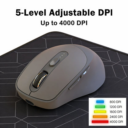 Bezdrátová myš FREEWOLF X7 Bluetooth 2.4G, duální režim, tichá, dobíjecí, 4000DPI, indikátor baterie, ergonomická, pro PC, Mac a notebook