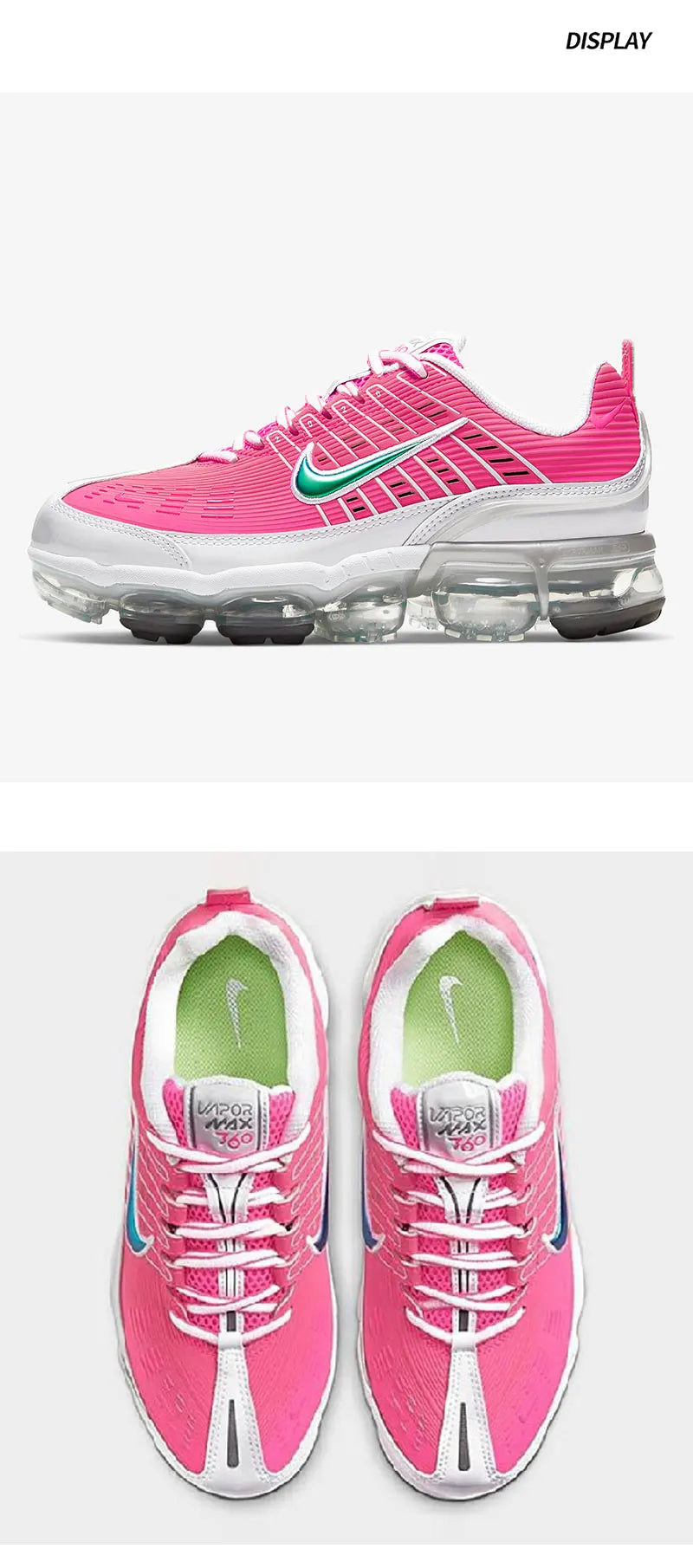 Nike Authentic AIR VAPORMAX 360 Pánske a dámske športové topánky s celoplošnou podrážkou a vzduchovým odpružením CK9670-600