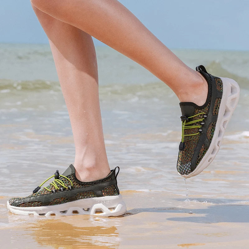 Hombres, mujeres, zapatillas de vadeo de secado rápido, transpirables, AquaIn Upstream, antideslizantes, para deportes al aire libre, resistentes al desgaste, zapatillas de playa, tallas 39-46