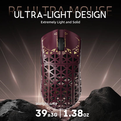 ATTACK SHARK R5 Ultra Carbon Fiber kabellose Gaming-Maus, PixArt PAW3950MAX Gaming-Sensor, 42000DPI, 8000Hz, MCU Nordic 52840
