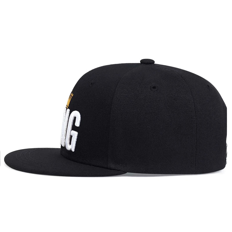Unisex Crown KING Embroidery Hip-hop Hats Spring Autumn Outdoor Adjustable Casual Baseball Caps Trucker Caps Sunscreen Hat