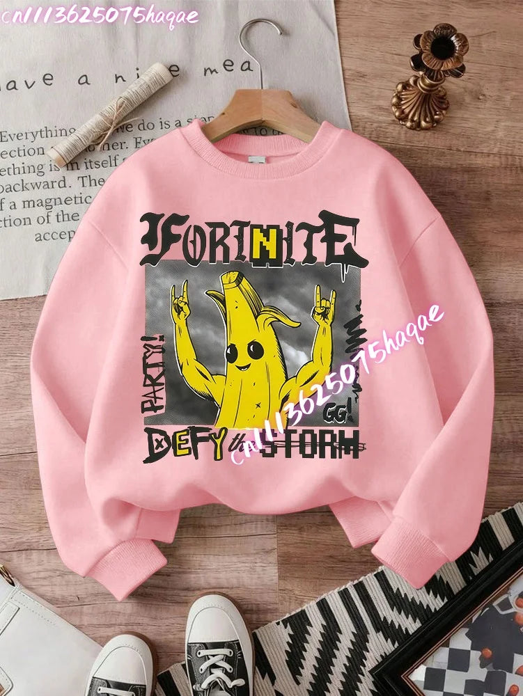 New Fortnite Kids Sweatshirts Cartoon Game Character Printed Hoodie Autumn Casual Children’s Tops Winter Baby Boys Clothing