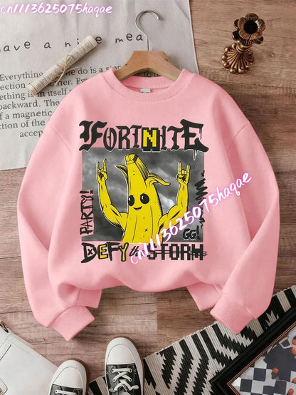 New Fortnite Kids Sweatshirts Cartoon Game Character Printed Hoodie Autumn Casual Children’s Tops Winter Baby Boys Clothing