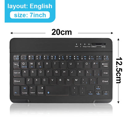 Mini-Bluetooth-Tastatur RGB kabellose Tastatur 10 Zoll beleuchtete Tastatur mit Hintergrundbeleuchtung Touchpad-Tastatur für iOS Android Windows iPad