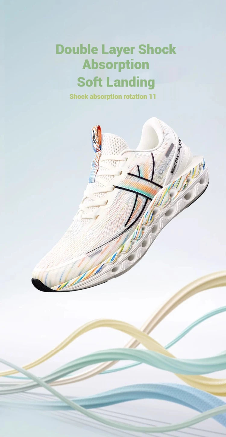 Xtep Reactive Coil 11.0 running shoes for men, summer sports shoes, shock absorption rebound soft sneakers 976219110026
