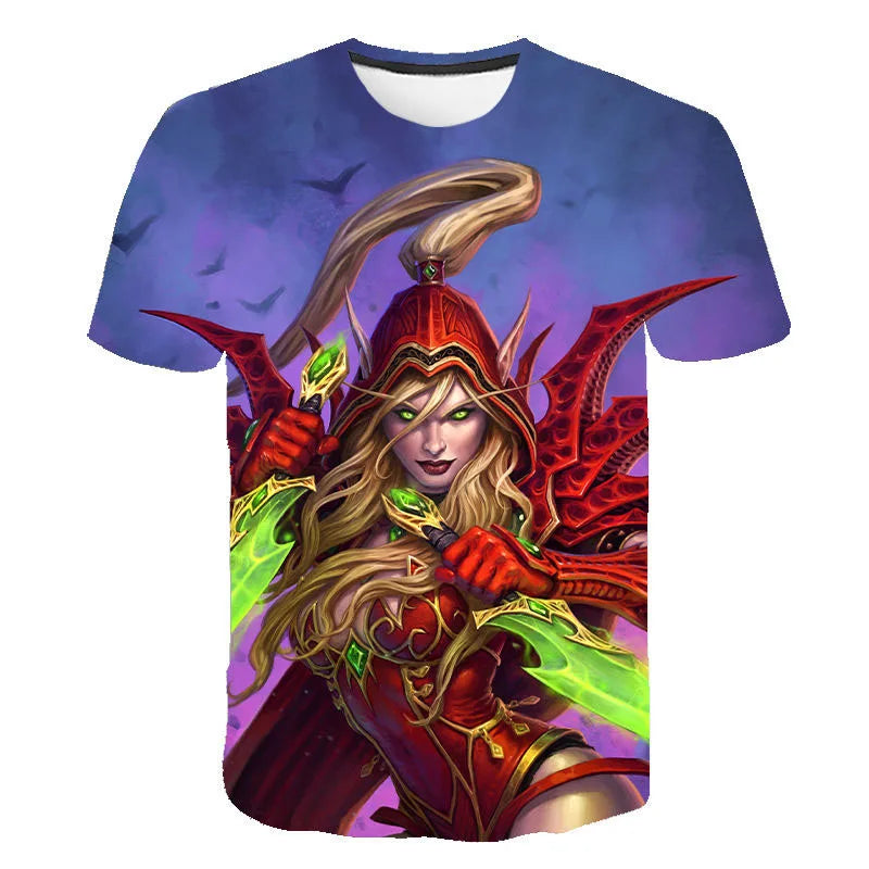 New Game World Of Warcraft 3D Printed T-shirt Men Women Fashion Streetwear O-Neck T Shirt Harajuku Oversized Tees Tops