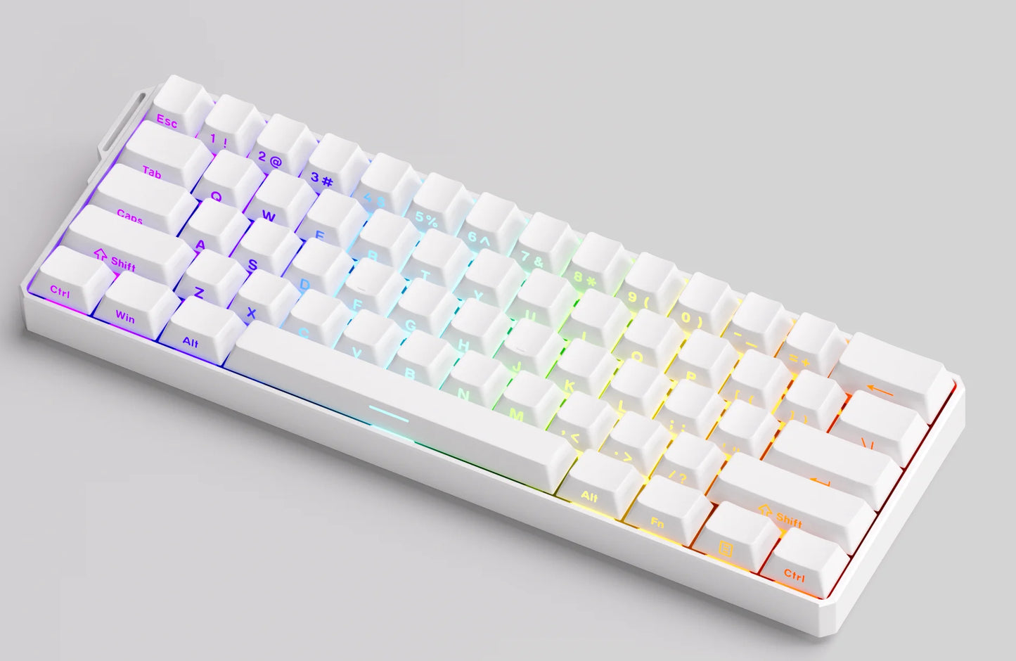 Teclado Mecânico Akko MonsGeek FUN60 com Switch Magnético, 60%, Teclado Gaming, Rapid Trigger 0.01mm, 8K, ARGB, HE/TMR, Teclado Personalizado