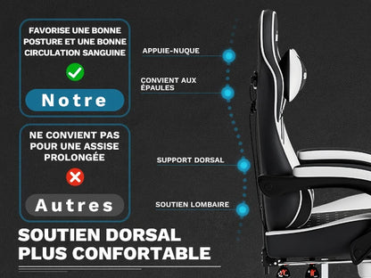 SUKIDA Gaming Chair Ergonomic Video Game Chair Comfortable Computer Chair with Footrest and Lumbar Support Office Chair