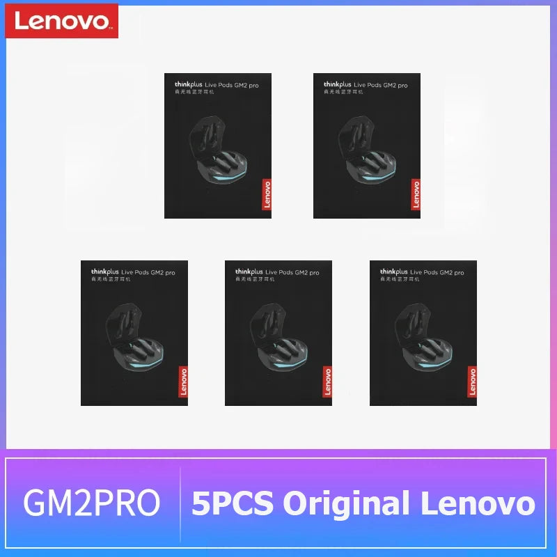 Auriculares sem fios Lenovo GM2 Pro TWS Bluetooth 5.3 – Auriculares HD com controlo tátil e microfone, auscultadores desportivos à prova de água