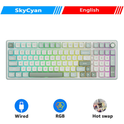 Teclado mecánico con cable RK ROYAL KLUDGE R98Pro Gasket, 98 teclas, RGB, hot-swappable, botón desmontable para gamers, keycaps PBT