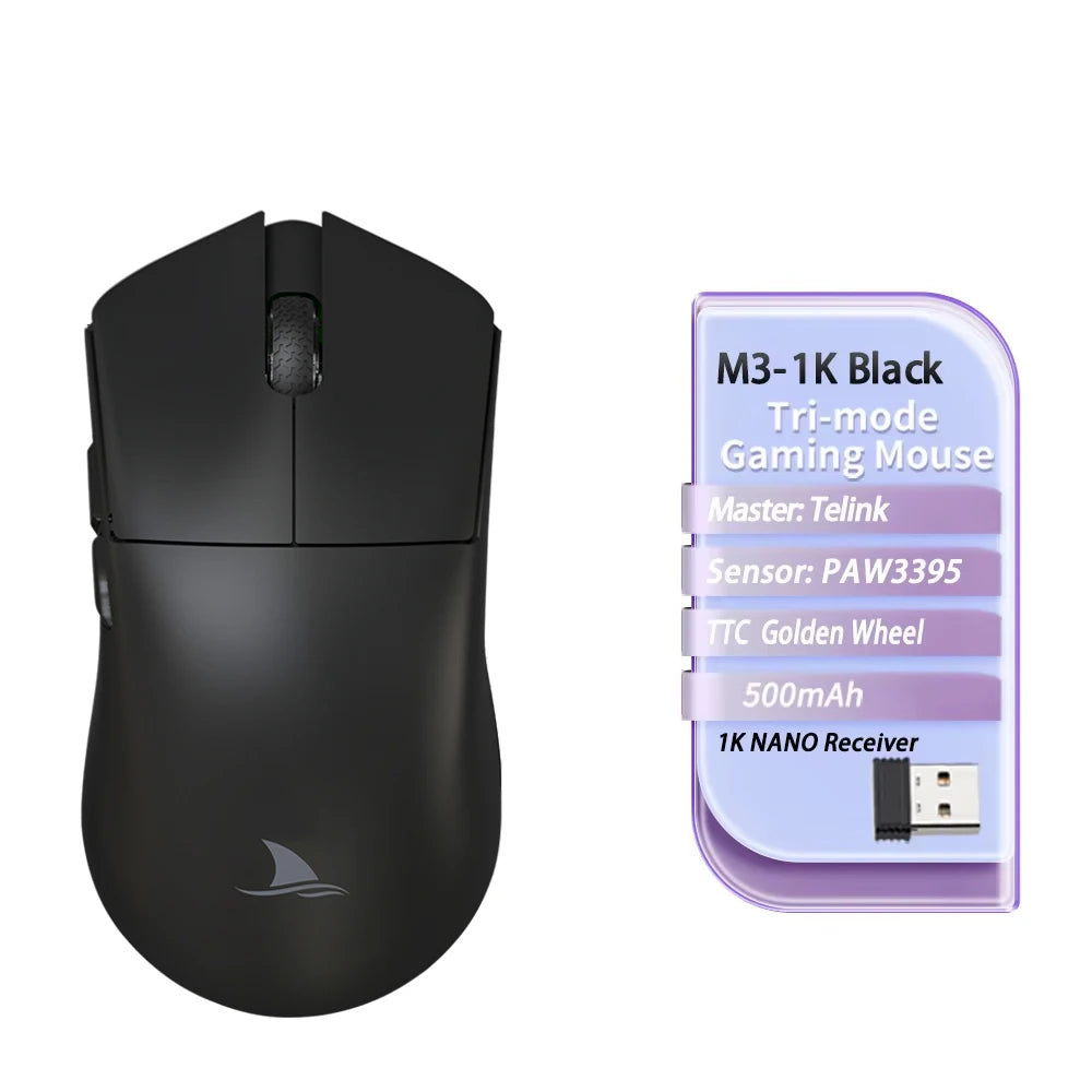 MOTOSPEED Darmoshark M3 V2 8K Gaming Mouse Bluetooth Wireless PAW3395 26,000 DPI Ultra-Light Gaming Mouse for PC, Laptop & Mac