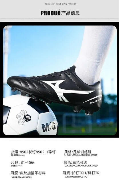 Scarpe da calcio con pulsanti principali e tacchetti lunghi spezzati - Scarpe da calcio per sport all'aperto