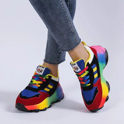 Damskie sportowe trampki, tenisówki, buty do biegania, damskie obuwie codzienne na platformie, modne obuwie, buty do koszykówki, wygodne, eleganckie, sportowe, modne
